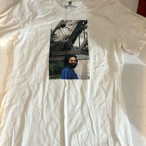 White Graphic Tee with Artistic Print Grateful Dead